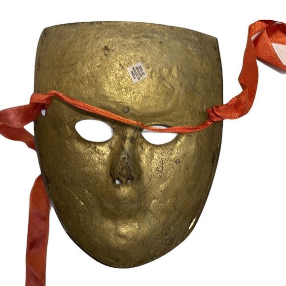 Festive solid brass mask. - Picture 3 of 6